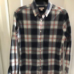 Plaid button-up shirt